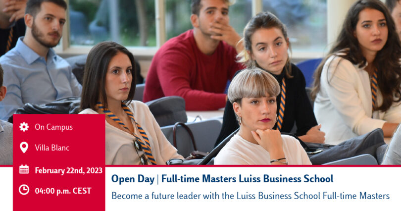 Open Day | Full-time Masters Luiss Business School