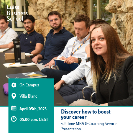 Open Evening | Discover how to boost your career | Full-time MBA & Coaching Service Presentation