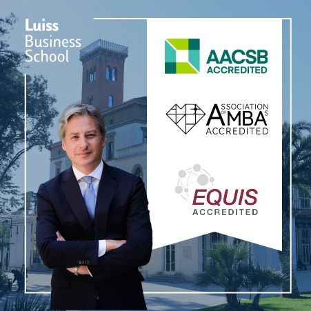 Luiss Business School has been awarded AACSB Accreditation and can pride itself in being a triple-crown accredited School