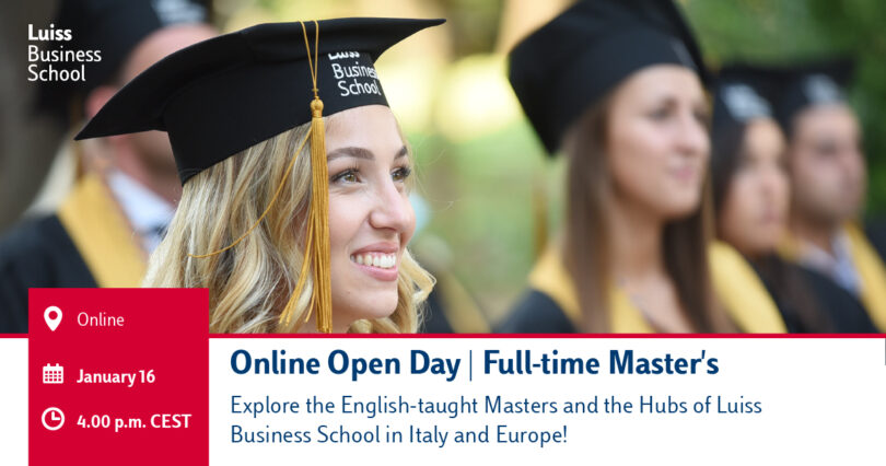 Online Open Day | Full-time Master | Luiss Business School