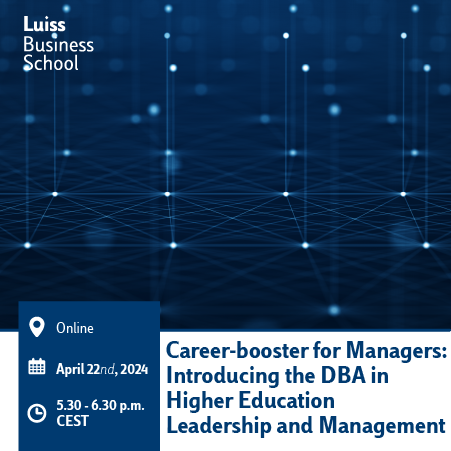Career-booster for Managers: Introducing the DBA in Higher Education Leadership and Management
