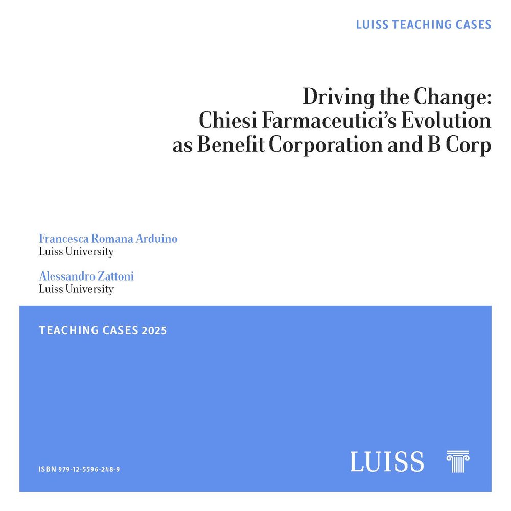 Driving the Change:
Chiesi Farmaceutici’s Evolution
as Benefit Corporation and B Corp