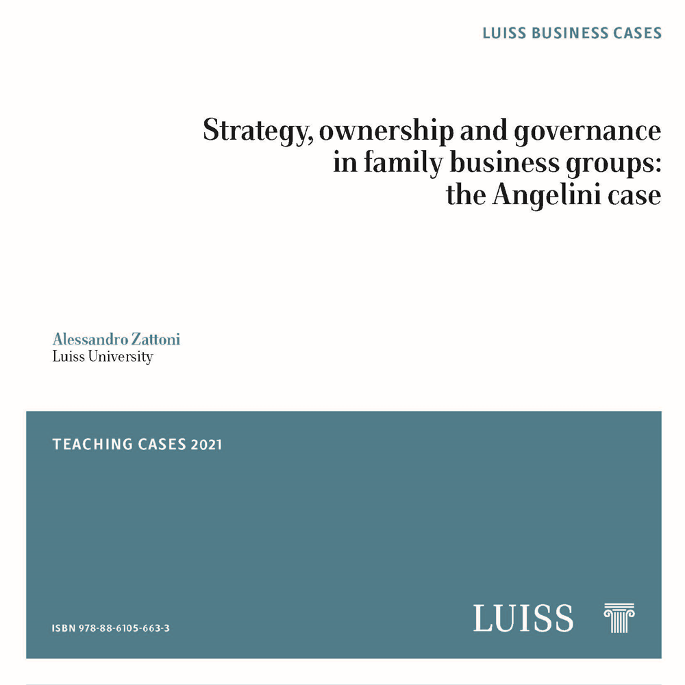 Strategy, ownership and governance in family business groups:
the Angelini case