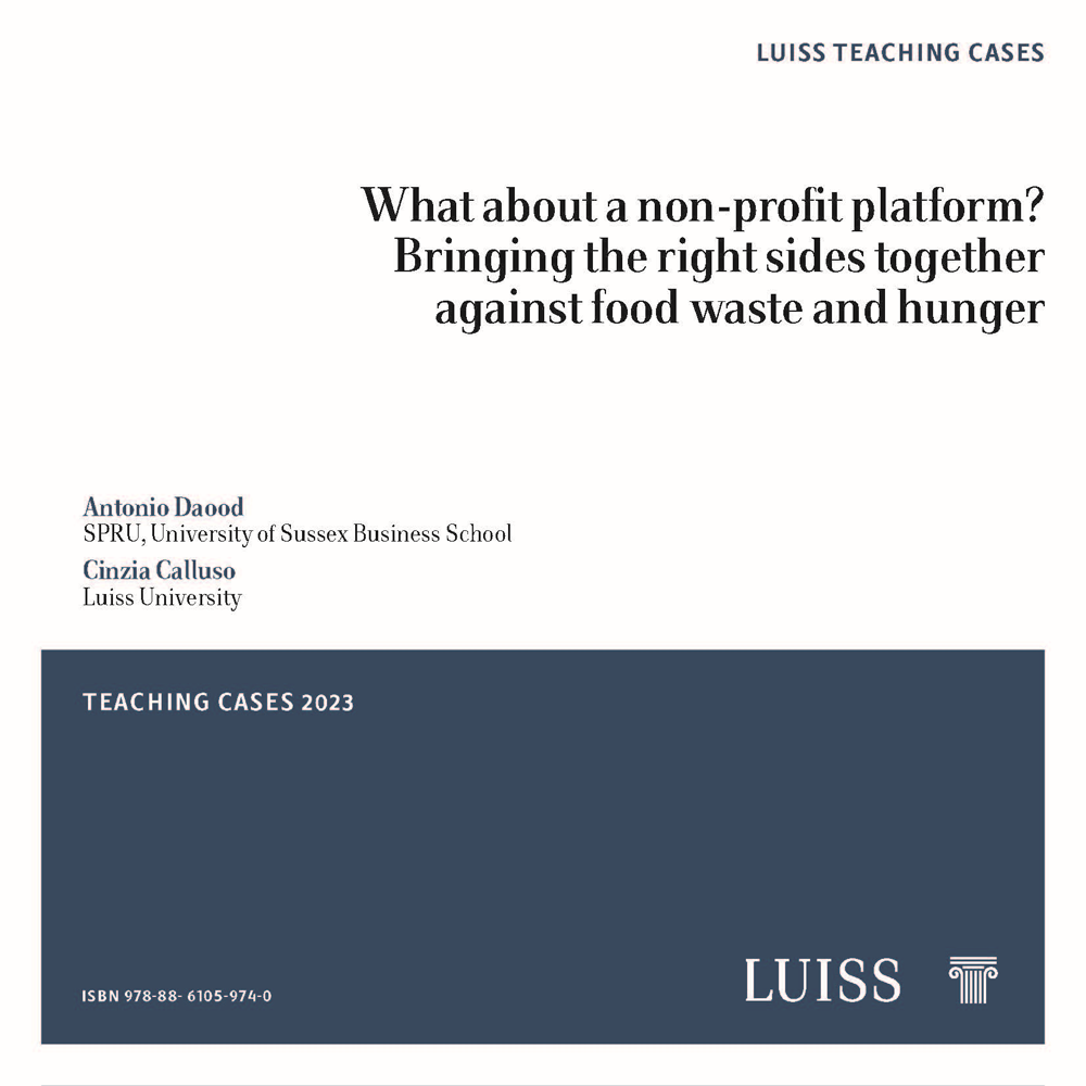 What about a non-profit platform? Bringing the right sides together against food waste and hunger - cover